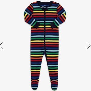 NWT Primary Rainbow Zip footie 6-9 months